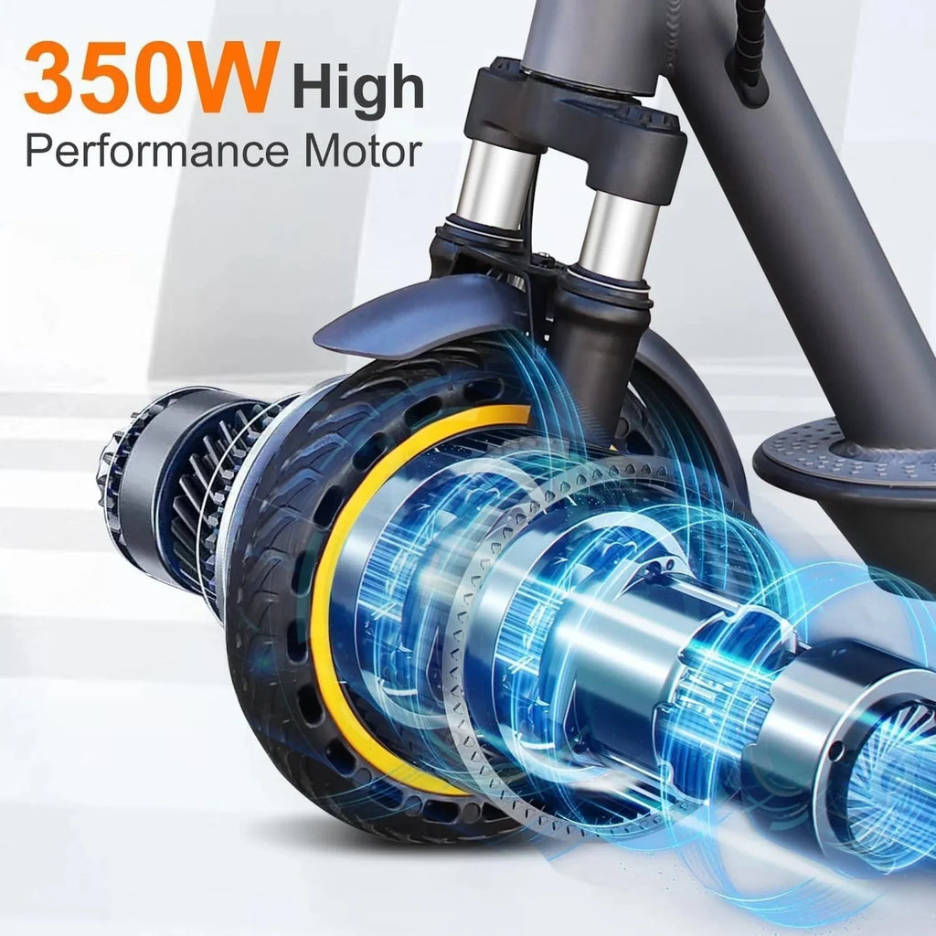 2026 Electric scooter, 350W/500W powerful motor, 8.5"/10" solid rubber tires, 19/22 mph, 28/21/12 mile range, dual brakes
