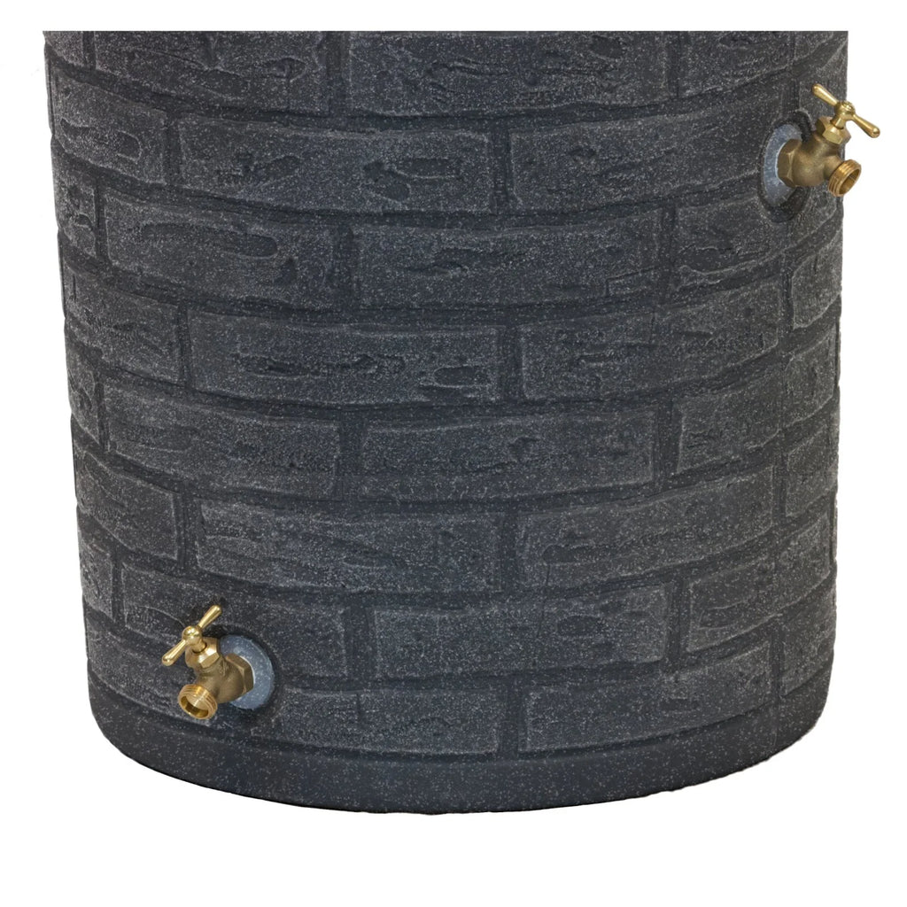 2026 Good Ideas IMP-D50-DAR Impressions Downton Rain Saver Rain Barrel, 50 Gallon, Dark Granite
