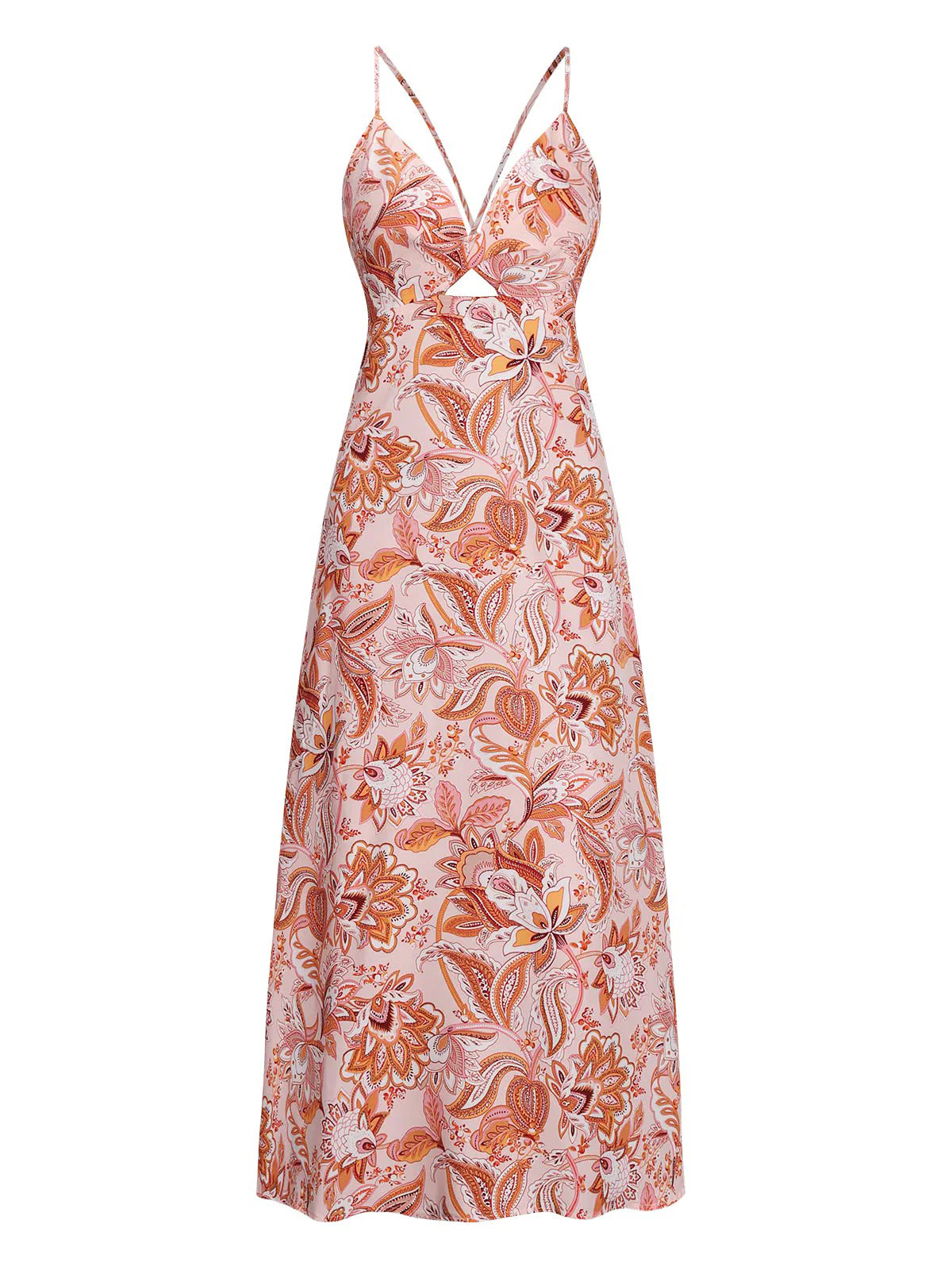 2026 Spaghetti Strap Floral Print Dress