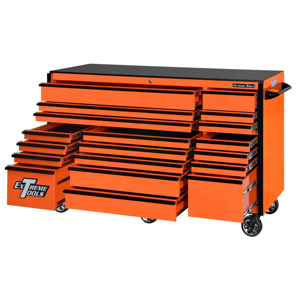 2026 Extreme Tools RX250 Series 72-inch x 30-inch Rolling Cart – 19 Drawers – 250 lb Drawer Slides
