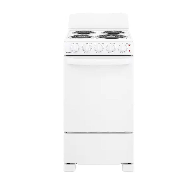 2026 20-inch electric oven with 4 cooking zones, freestanding, in white