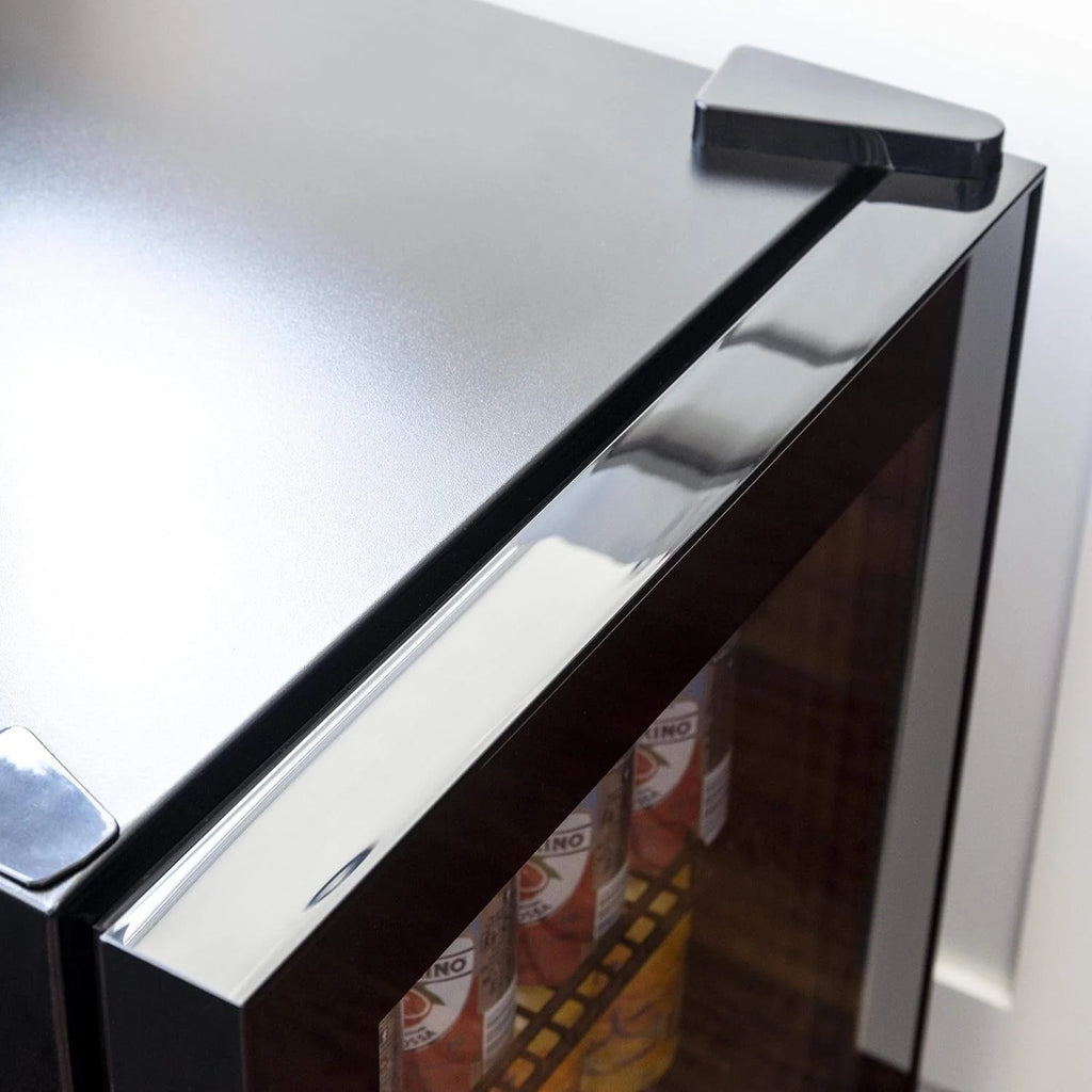 2026 Beverage Refrigerator Cooler | 126 Cans Free Standing with Right Hinge Glass Door | Mini Fridge Beverage Organizer Perfect For Beer, Wine, Soda, And Cooler Drinks
