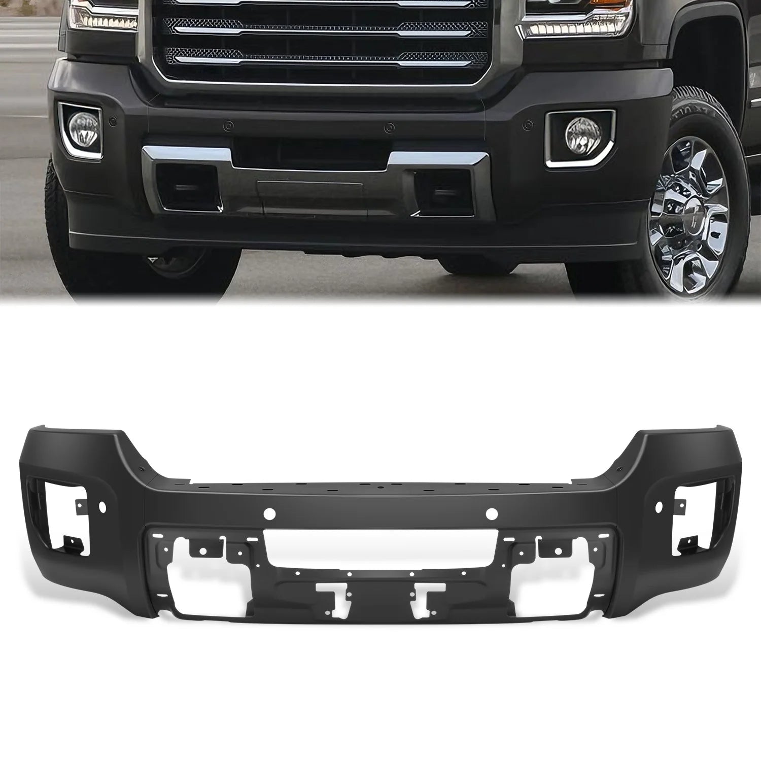 Modular Style Front Bumper w/ Parking Sensor Holes15-19 GMC Sierra 2500 3500 HD