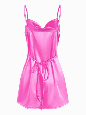 2026 Side Slit Satin Sexy Short Homecoming Dress