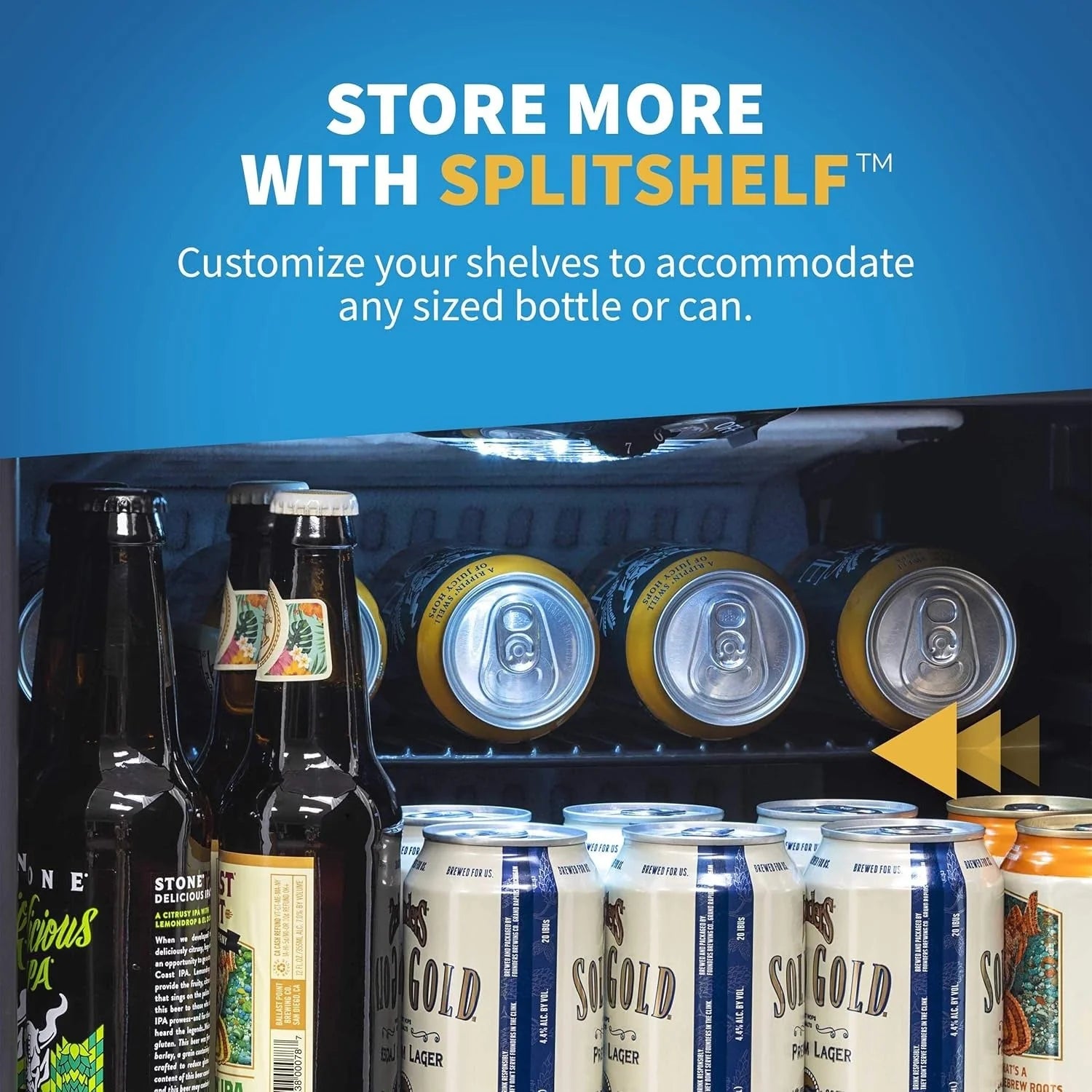 2026 Beverage Refrigerator Cooler | 126 Cans Free Standing with Right Hinge Glass Door | Mini Fridge Beverage Organizer Perfect For Beer, Wine, Soda, And Cooler Drinks