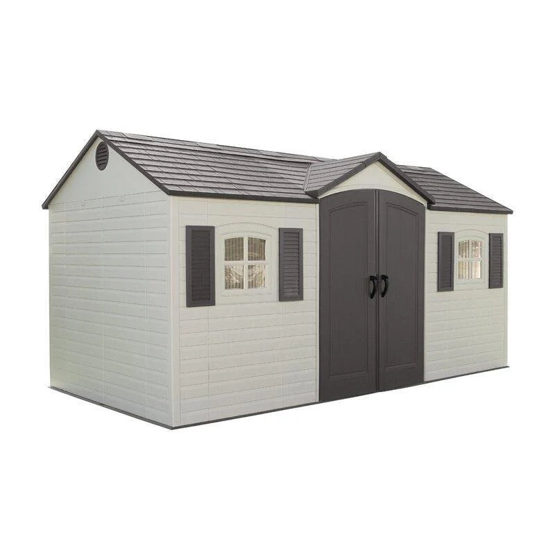 2026 2025 Side entrance, 4.57 m W x 2.44 m D, plastic tool shed
