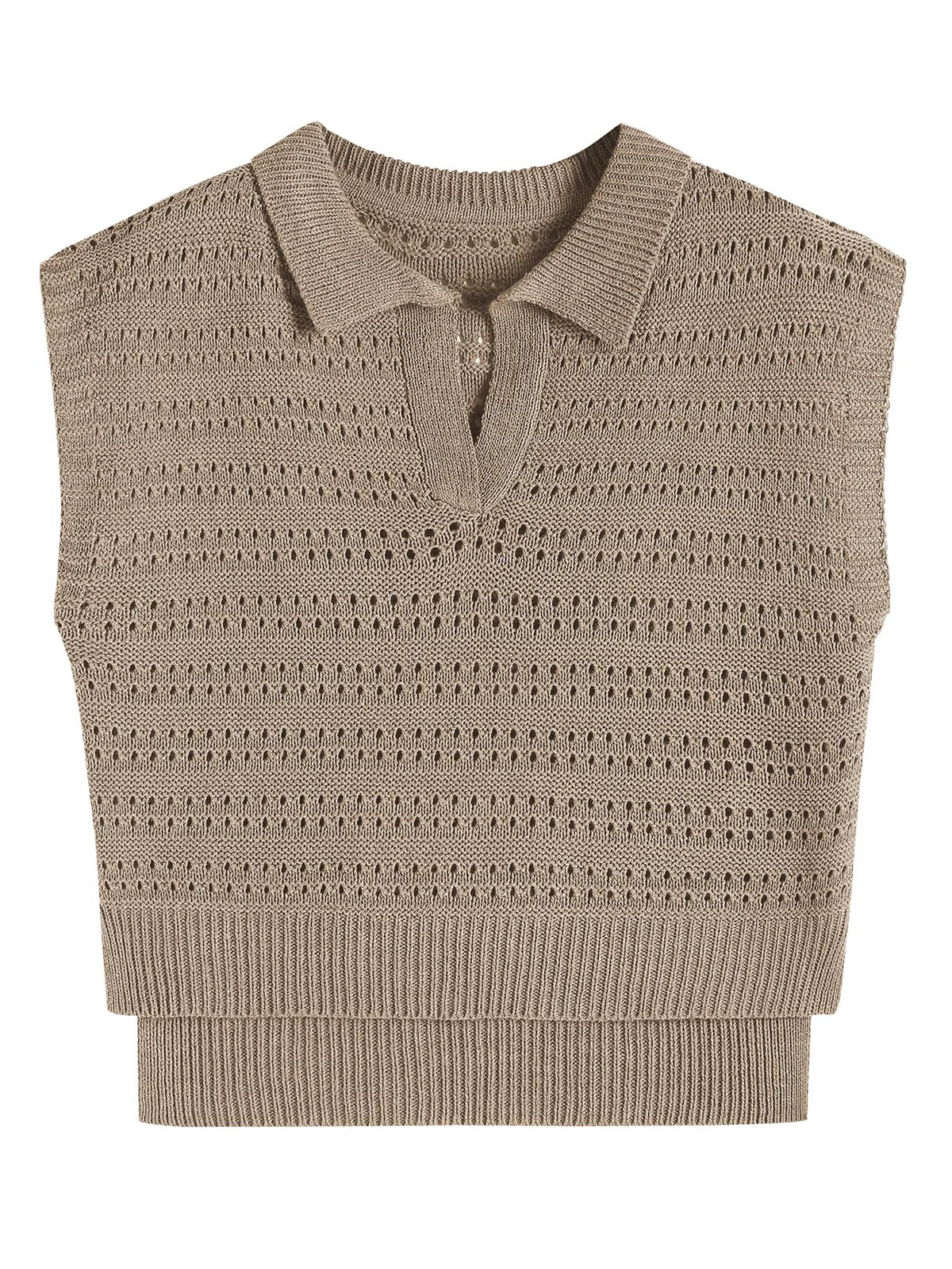 2026 Polo Sleeveless V-Neck Knit Sweater