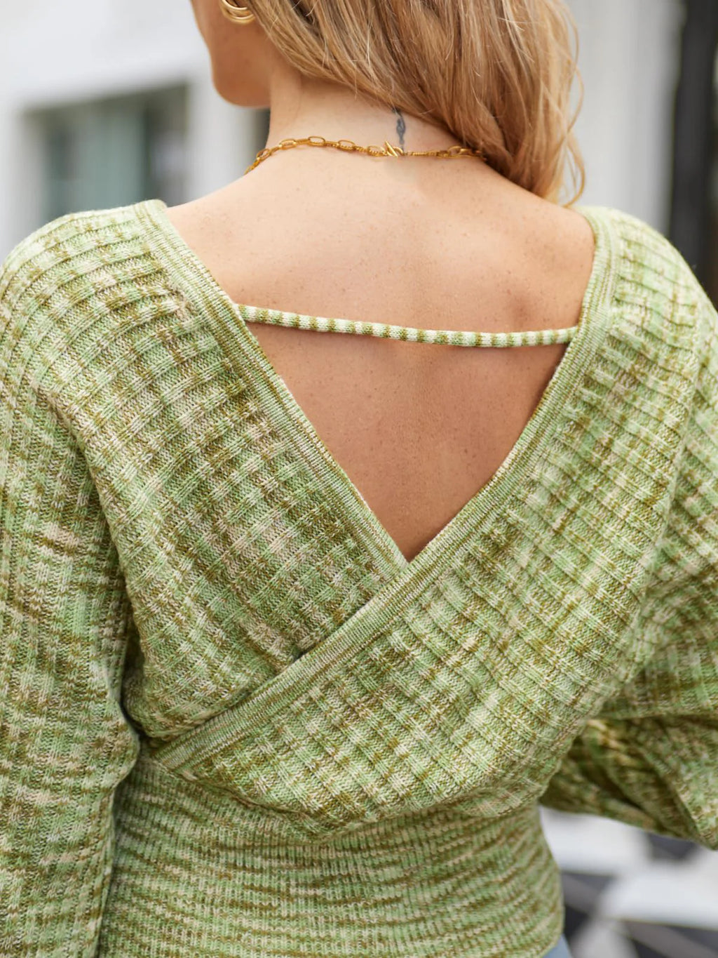 2026 Ribbed Wheat Fringe Sweater
