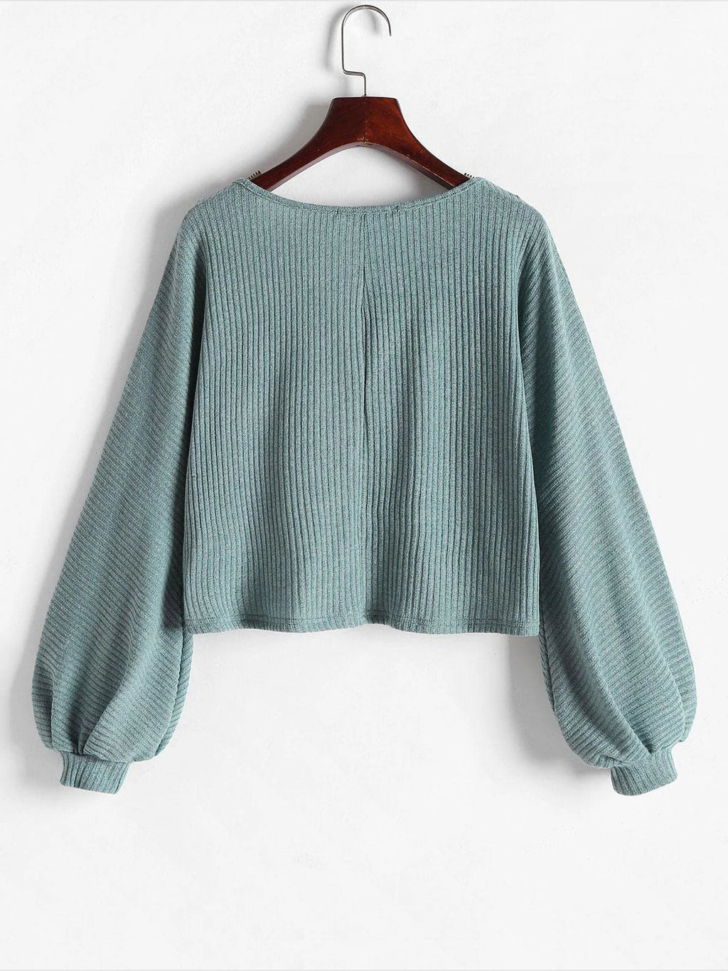 2026 Ribbed knit crew neck sweater