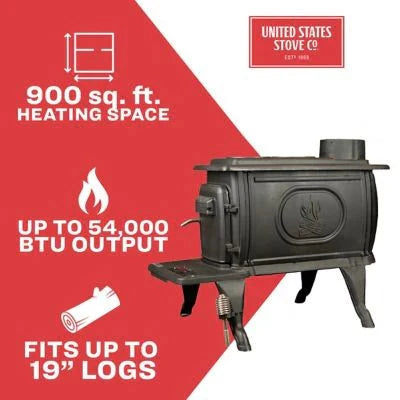 2026 2025 900 square feet EPA-exempt cast iron stove