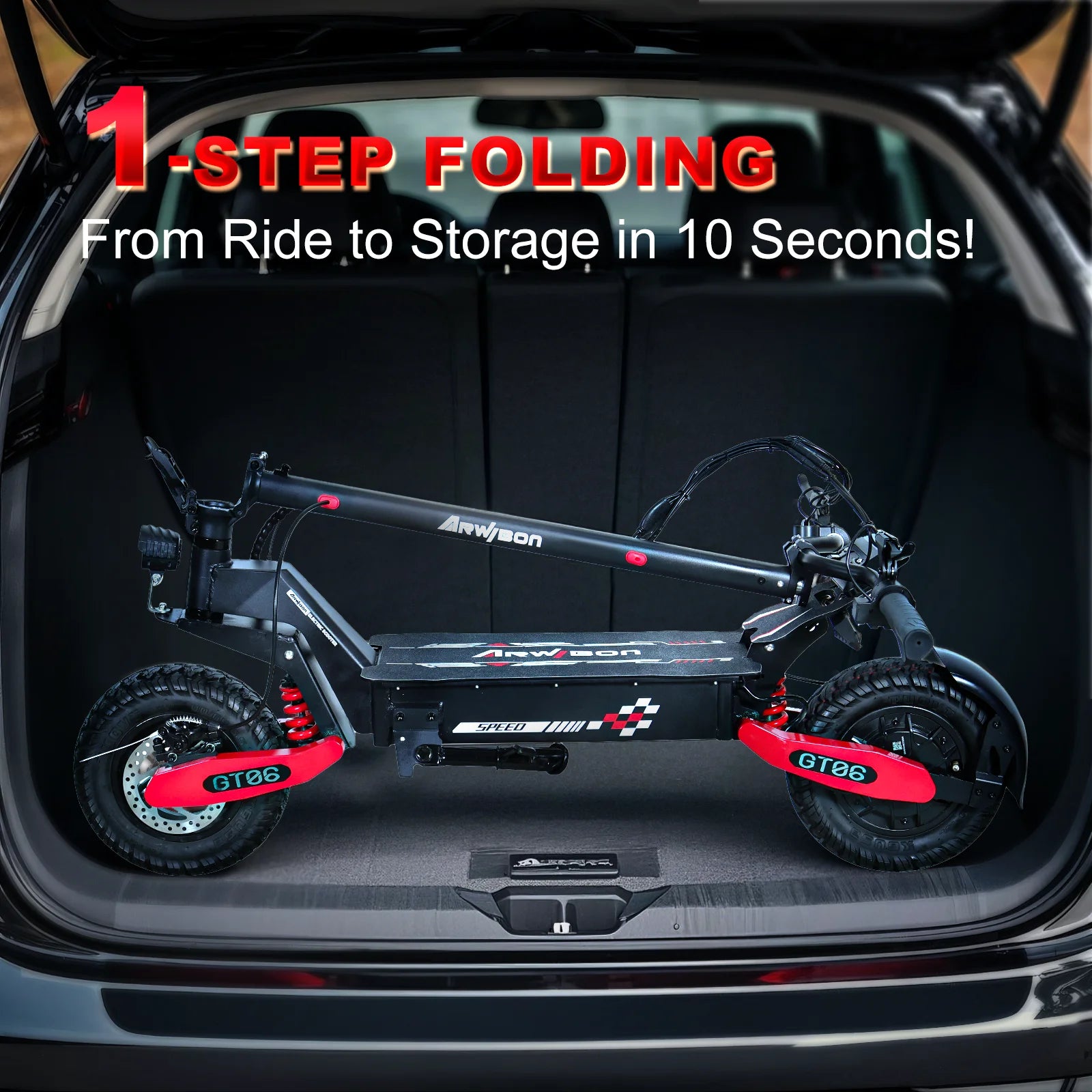 2026 Off Road Electric Scooter for Adults, 1200W Motor Fast E Scooter, Up to 28MPH Top Speed & 20Miles Long Range, 11" Off-Road Tires, 330lbs MAX Load, Foldable