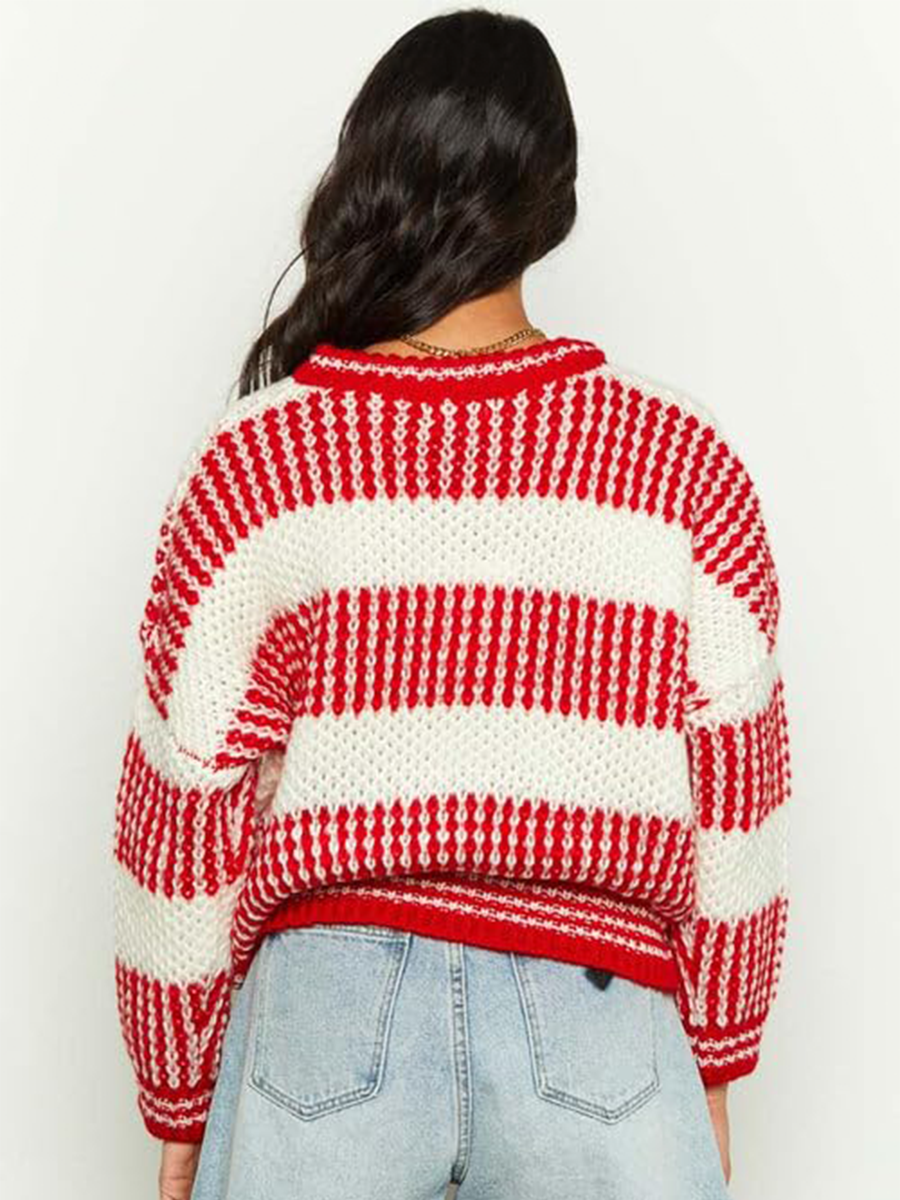 Colorblocked Knit Sweater