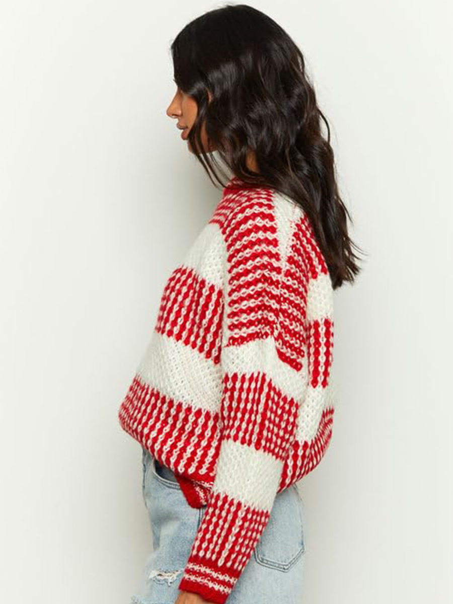 Colorblocked Knit Sweater