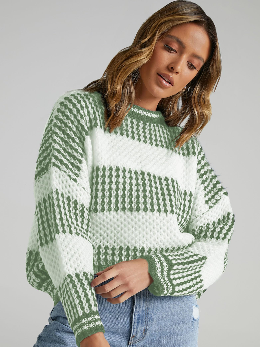 Colorblocked Knit Sweater
