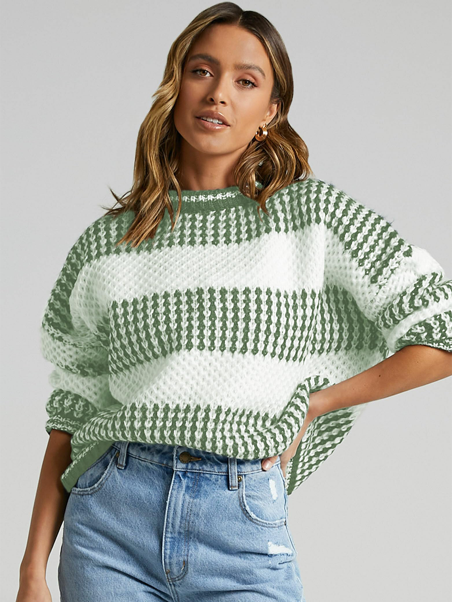 Colorblocked Knit Sweater