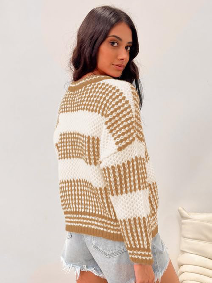 Colorblocked Knit Sweater