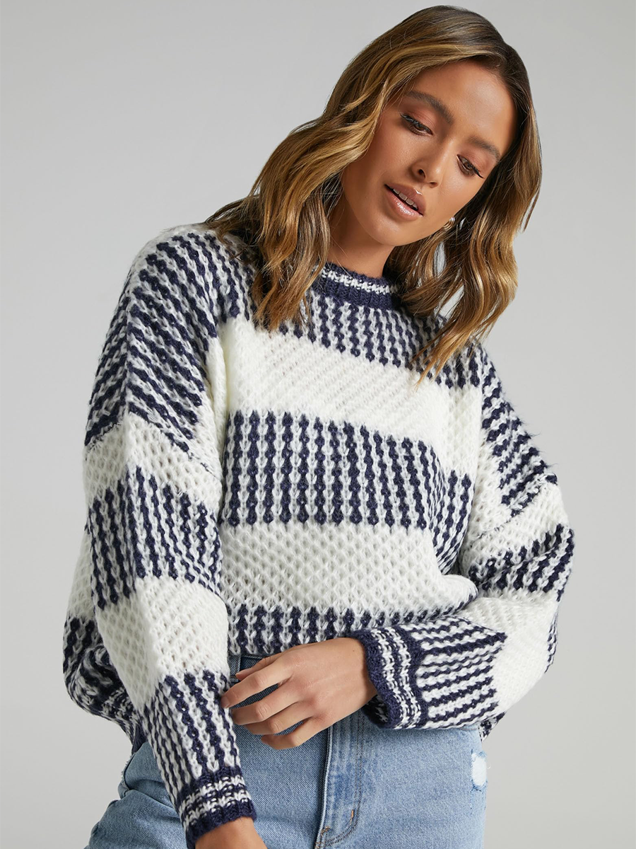Colorblocked Knit Sweater