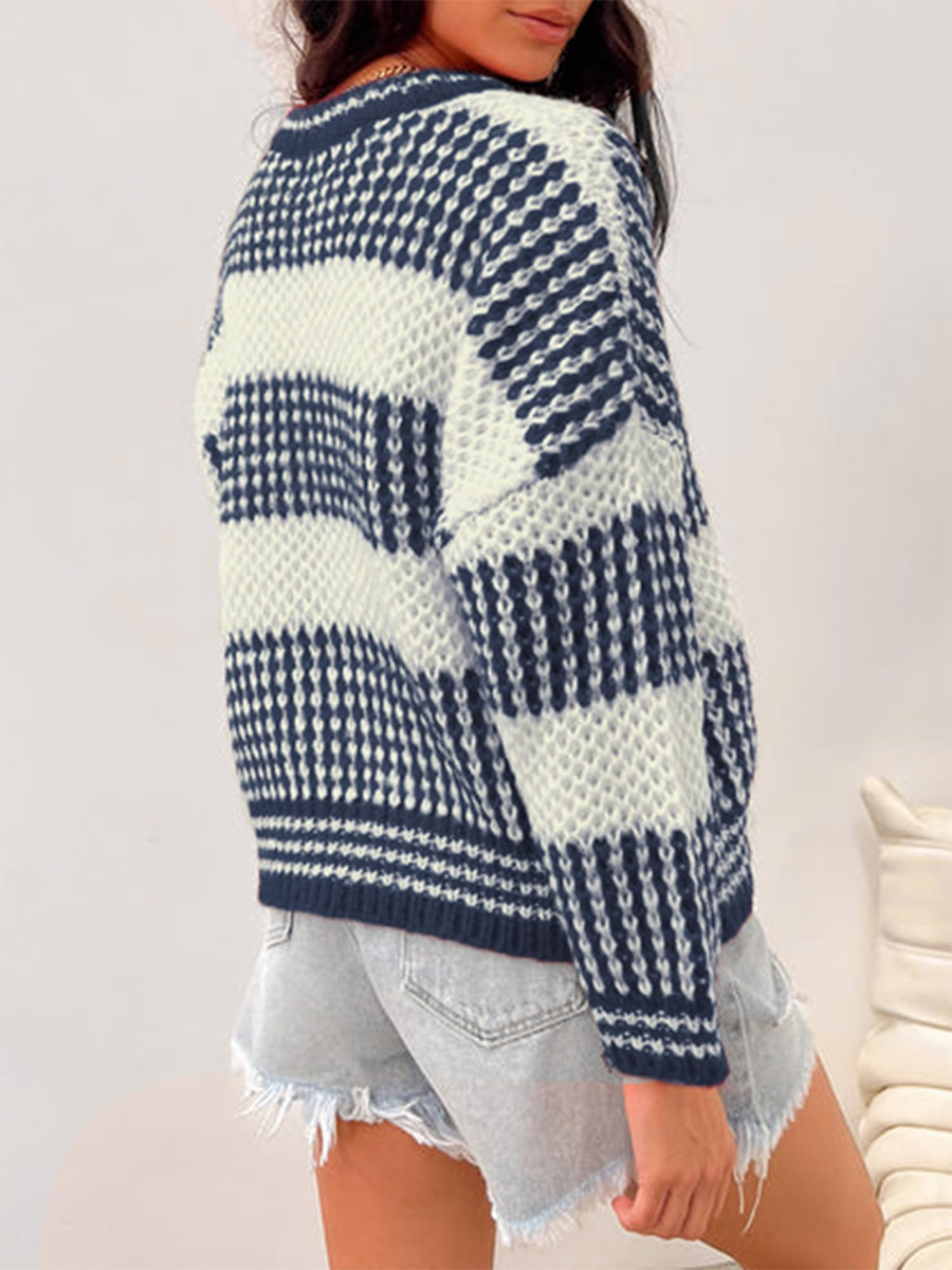 Colorblocked Knit Sweater