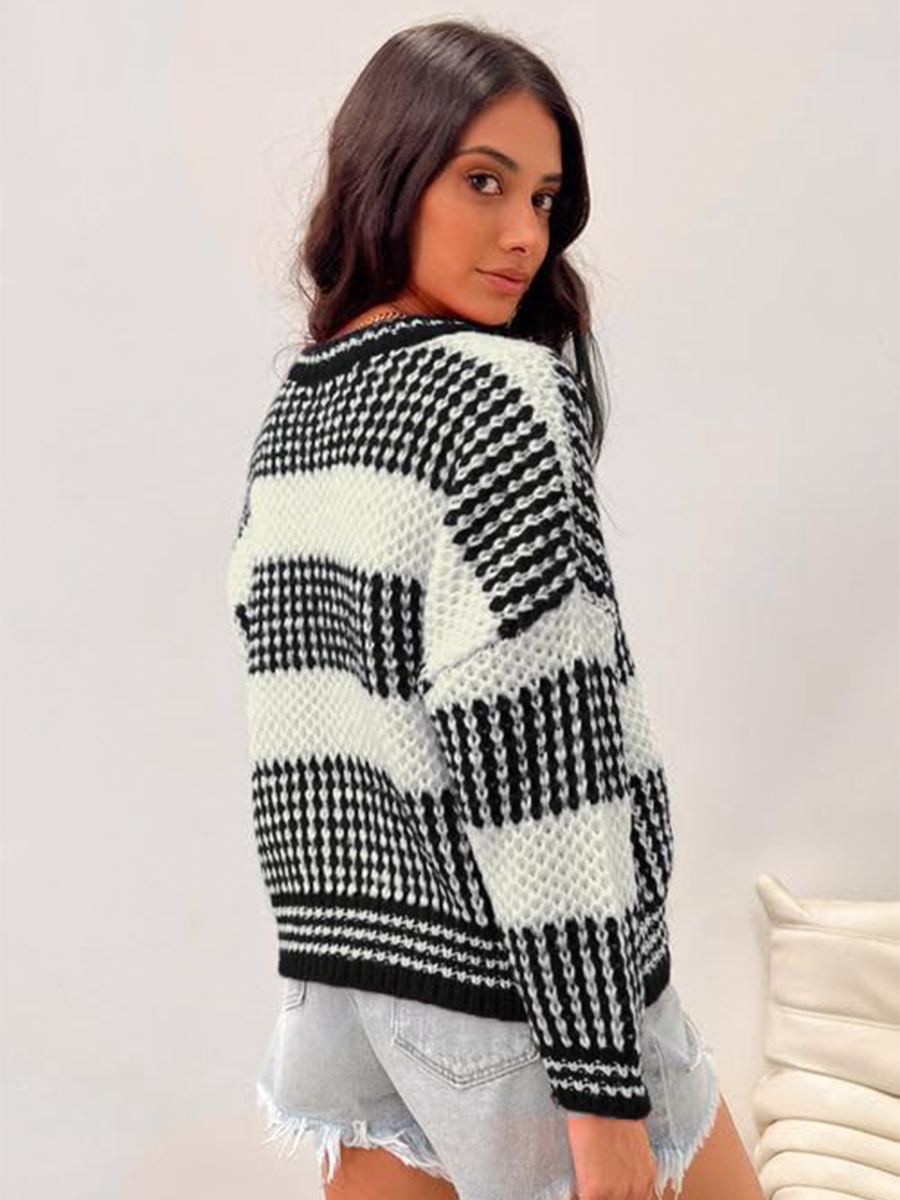Colorblocked Knit Sweater