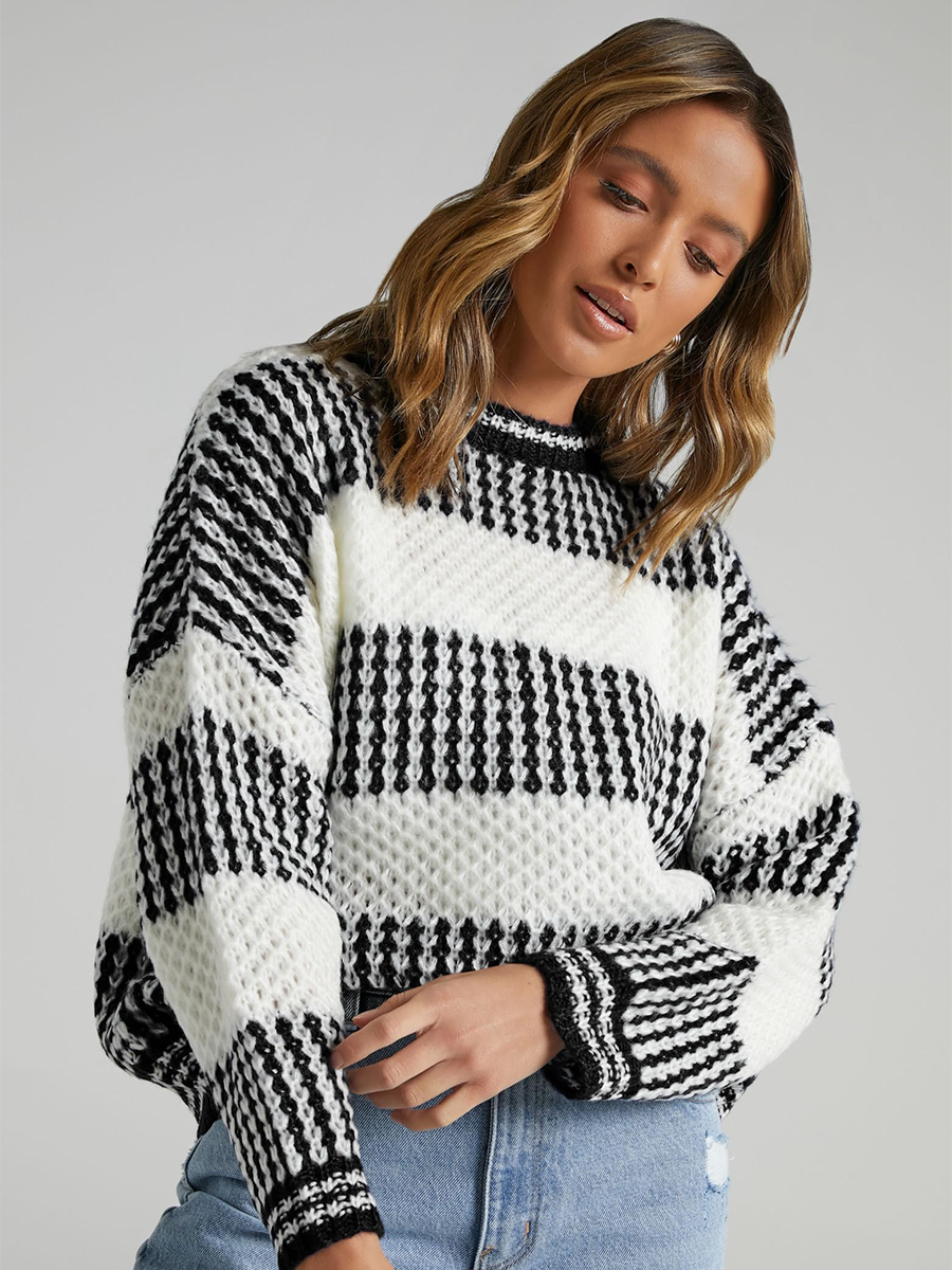 Colorblocked Knit Sweater