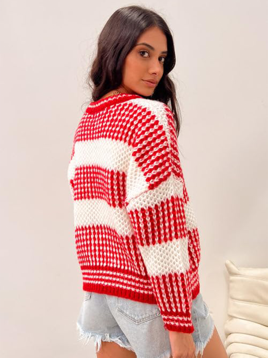 Colorblocked Knit Sweater