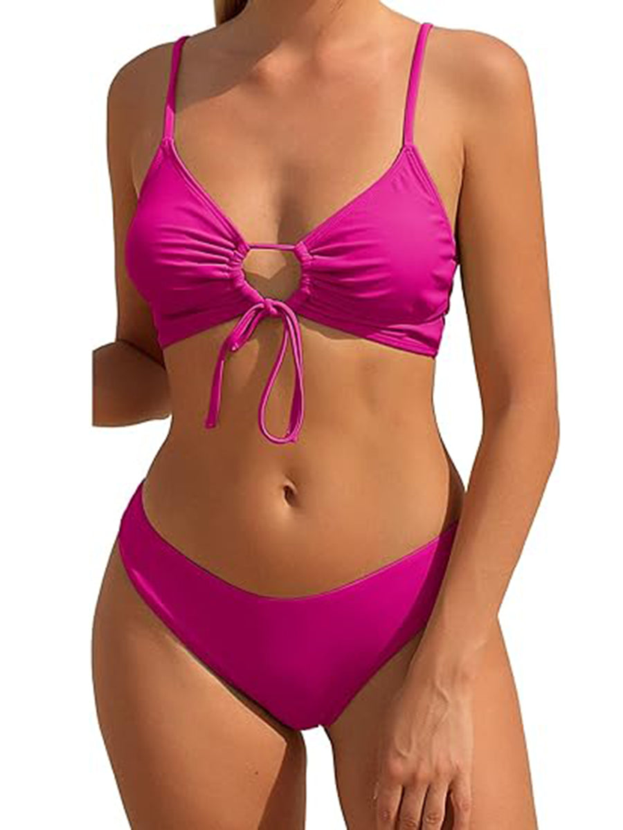 High Waisted Cut Out Bikini