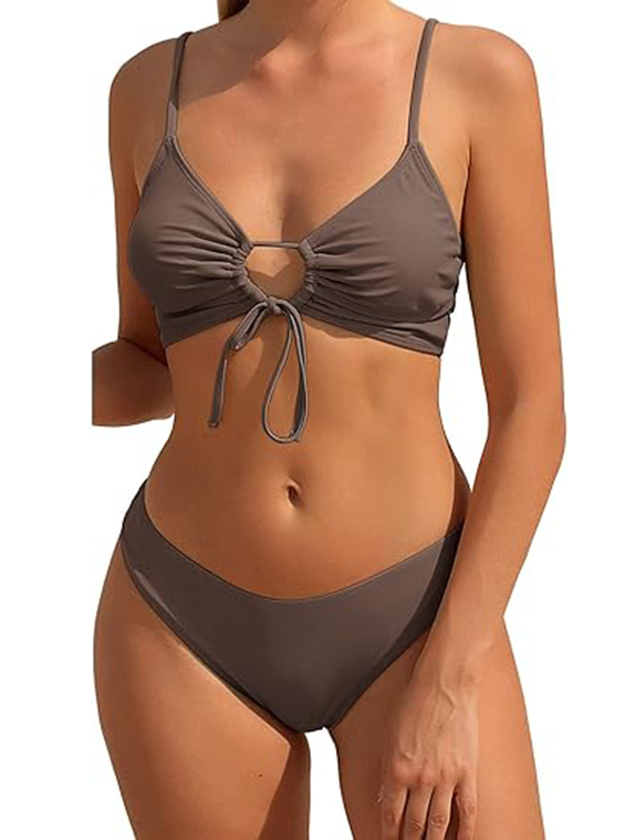 High Waisted Cut Out Bikini