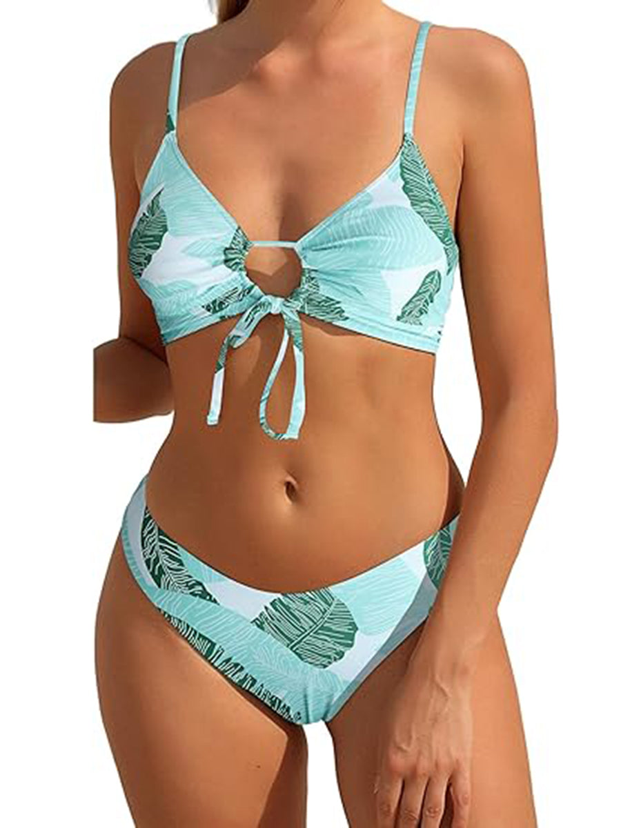 High Waisted Cut Out Bikini