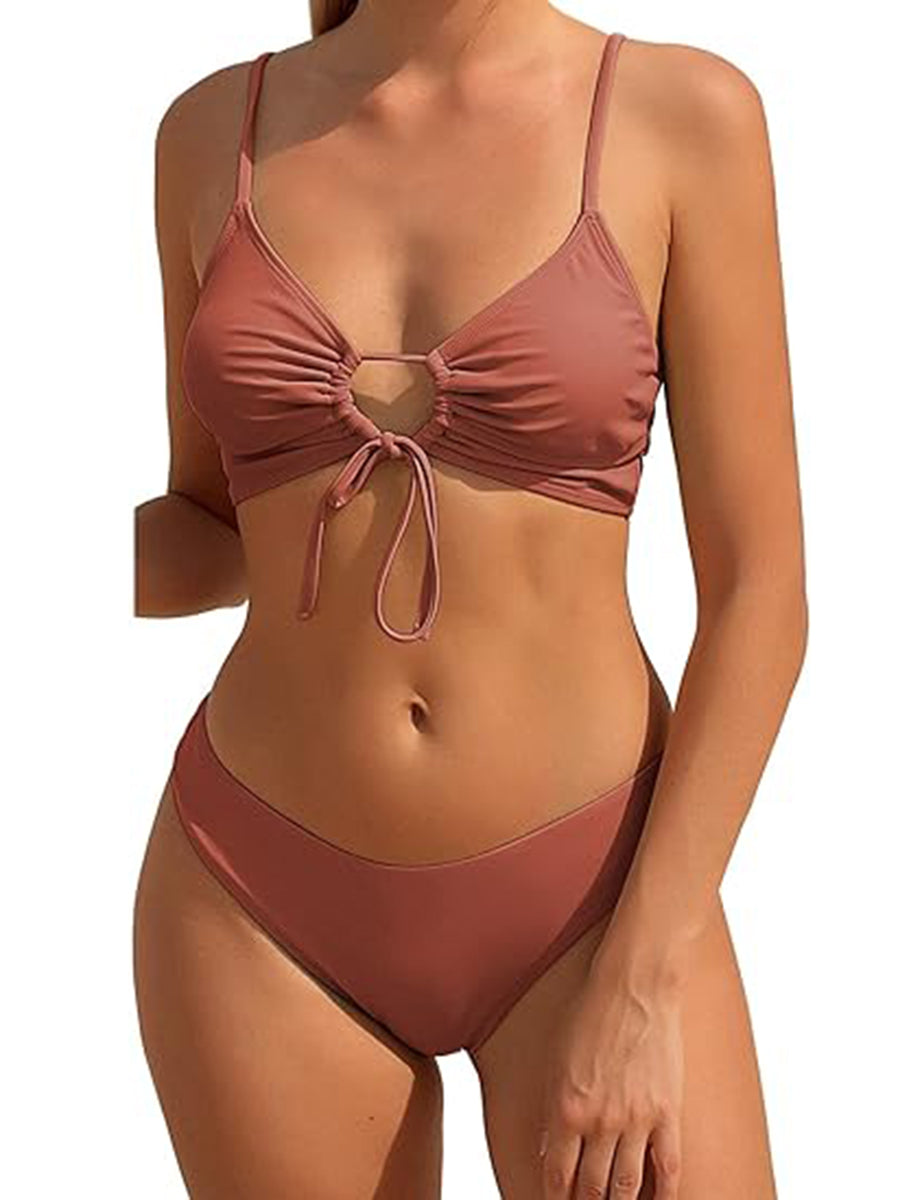 High Waisted Cut Out Bikini