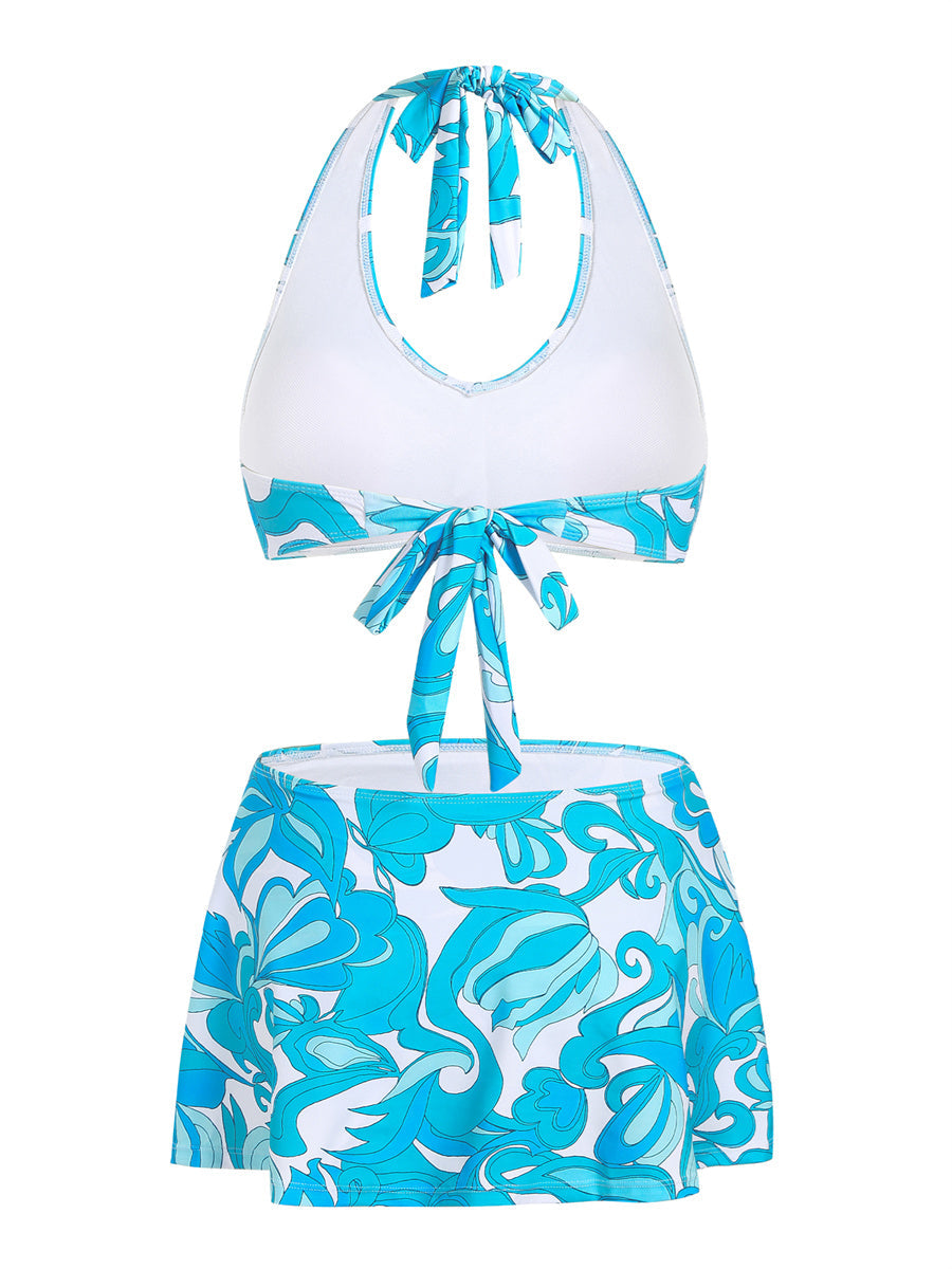 ZAFUL Womens High Waisted Bikini Sets with Skirt Tummy Control Bathing Suit Two Piece Swimsuit