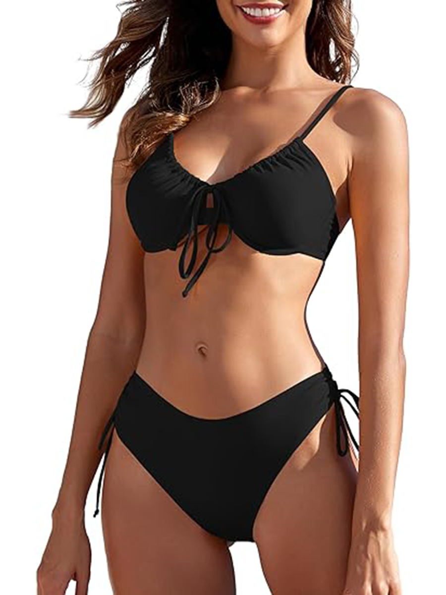 Neckless Swimwear High Waisted Swimsuit