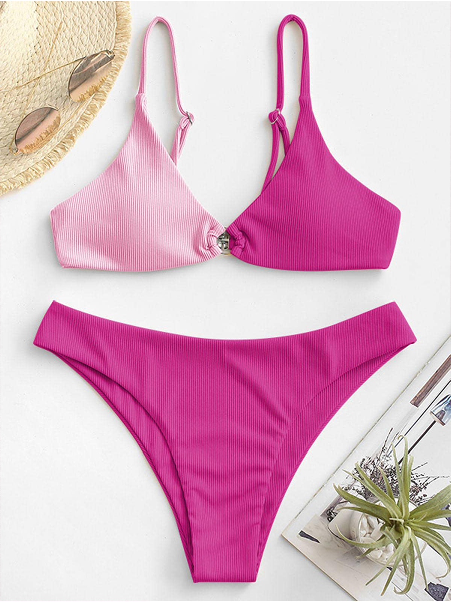 O-Ring Halter Bikini Two Piece Set