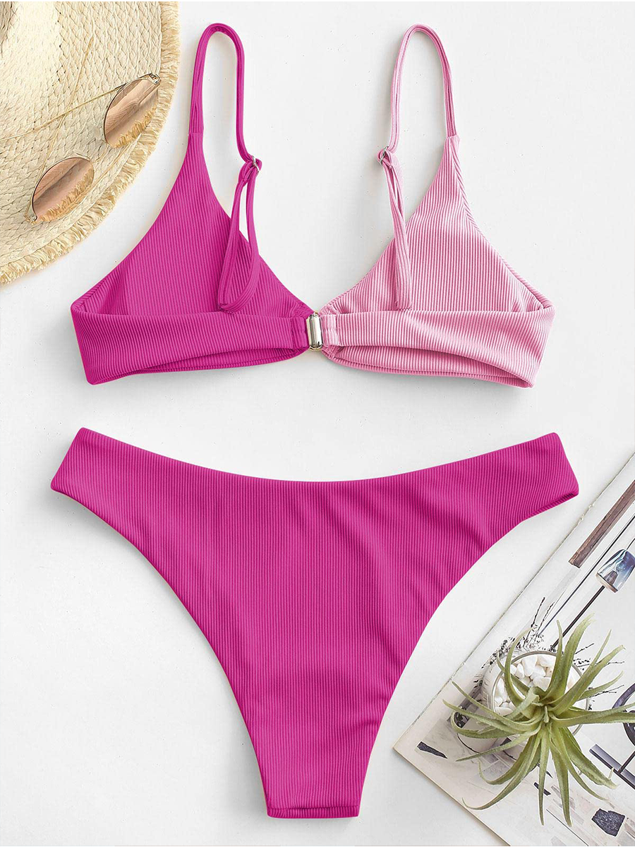 O-Ring Halter Bikini Two Piece Set