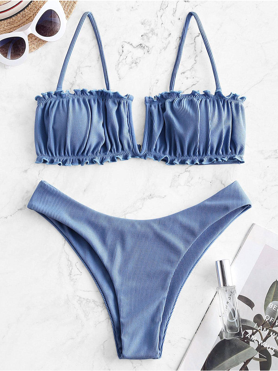 Pleated Lace-Up