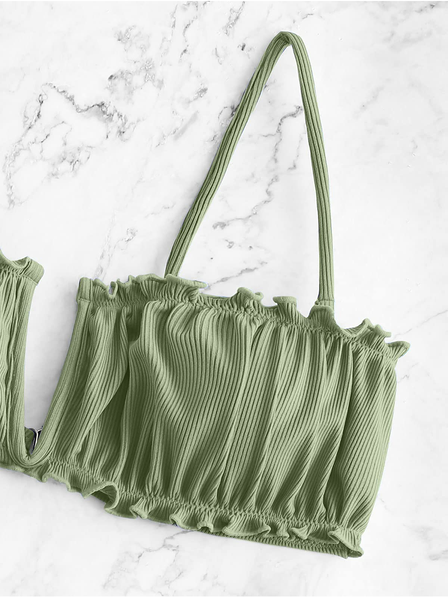 Pleated Lace-Up