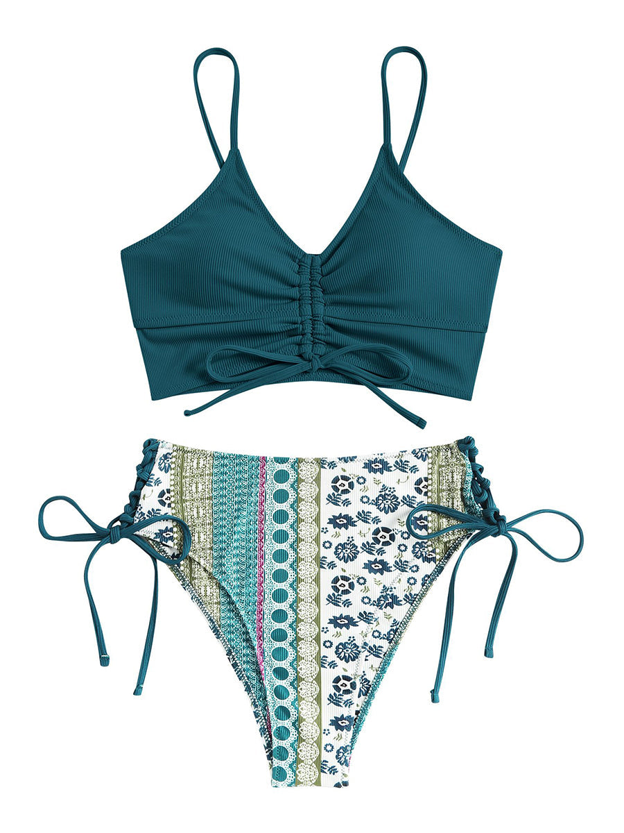Ruffle Tie Bikini Set