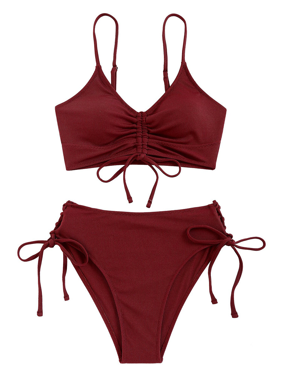 Ruffle Tie Bikini Set