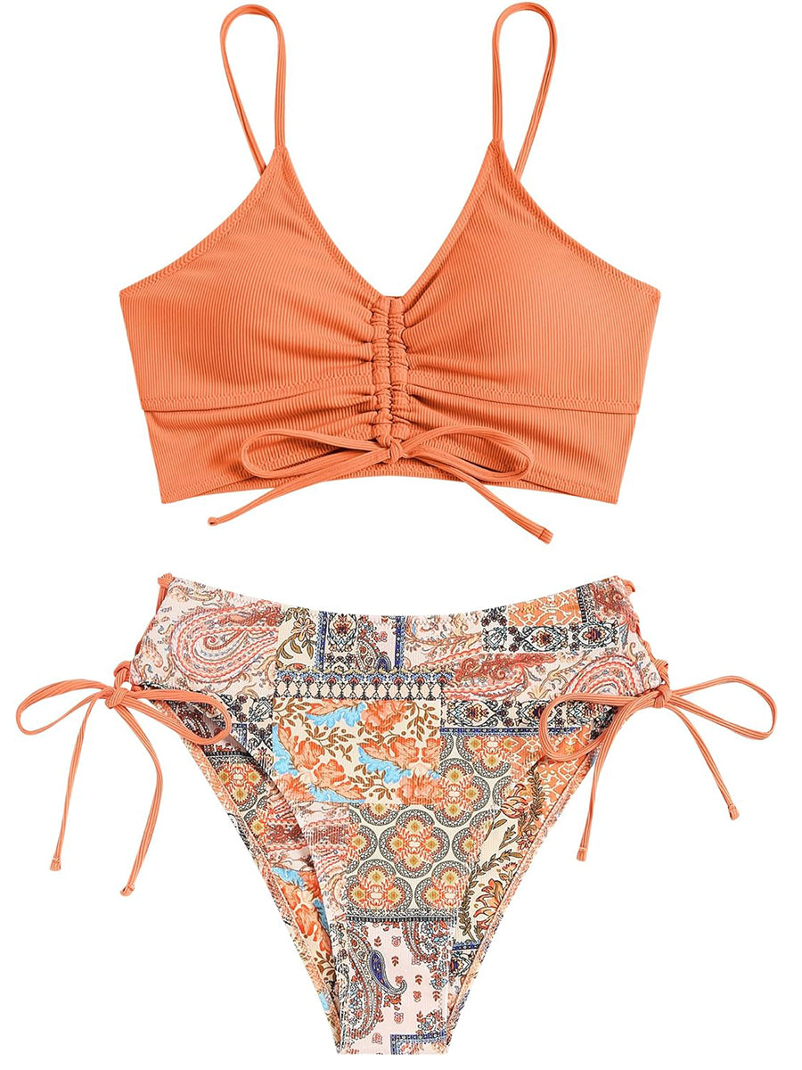 Ruffle Tie Bikini Set
