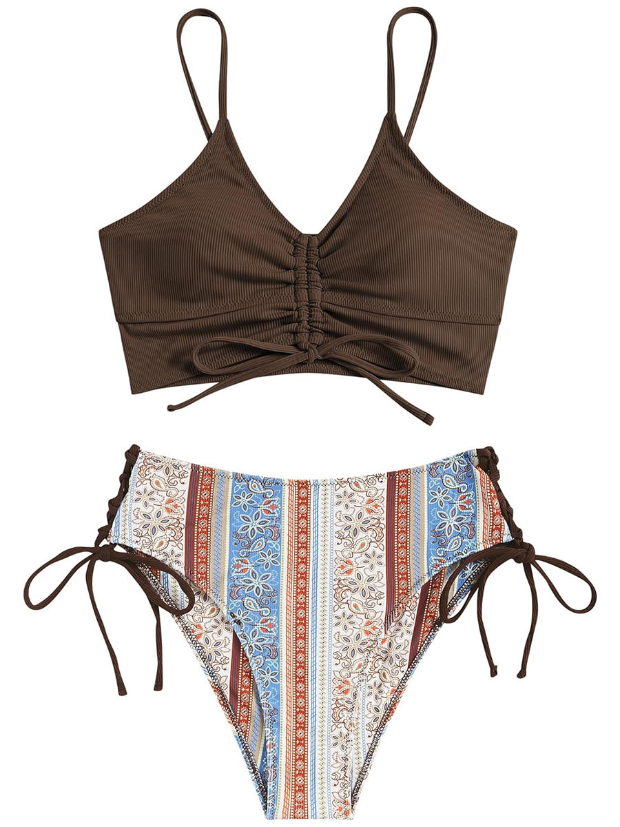 Ruffle Tie Bikini Set