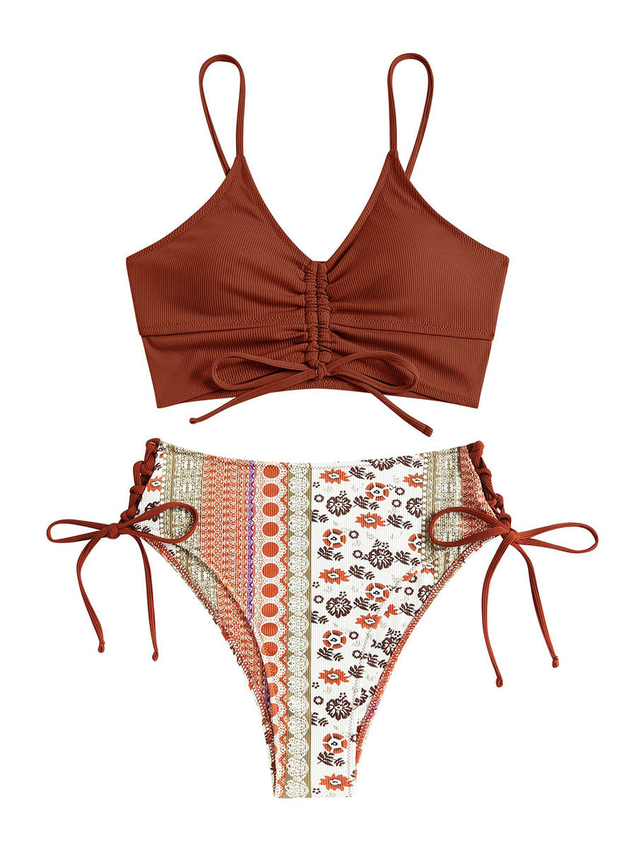 Ruffle Tie Bikini Set