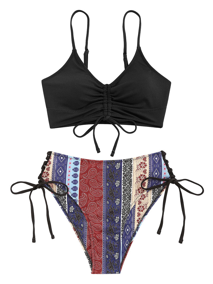 Ruffle Tie Bikini Set