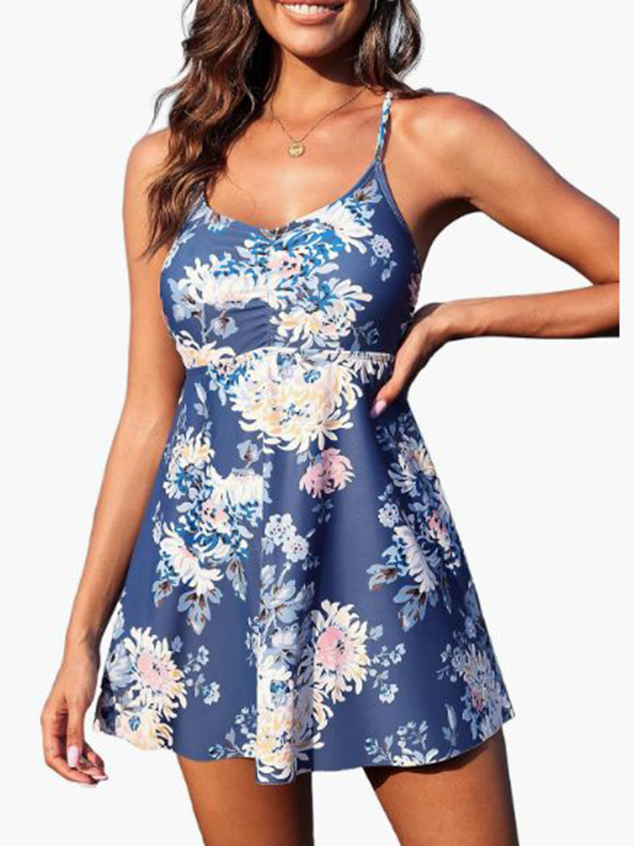Ruffle Tummy Control with Skirt Swimsuit