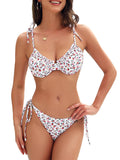 Underwire Floral String Bikini