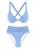 Underwire O Ring Tie Back Bikini