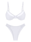 Underwire Push Up Mesh Bikini
