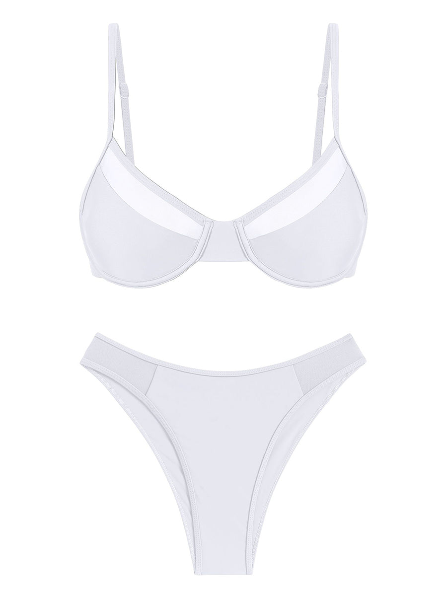 Underwire Push Up Mesh Bikini