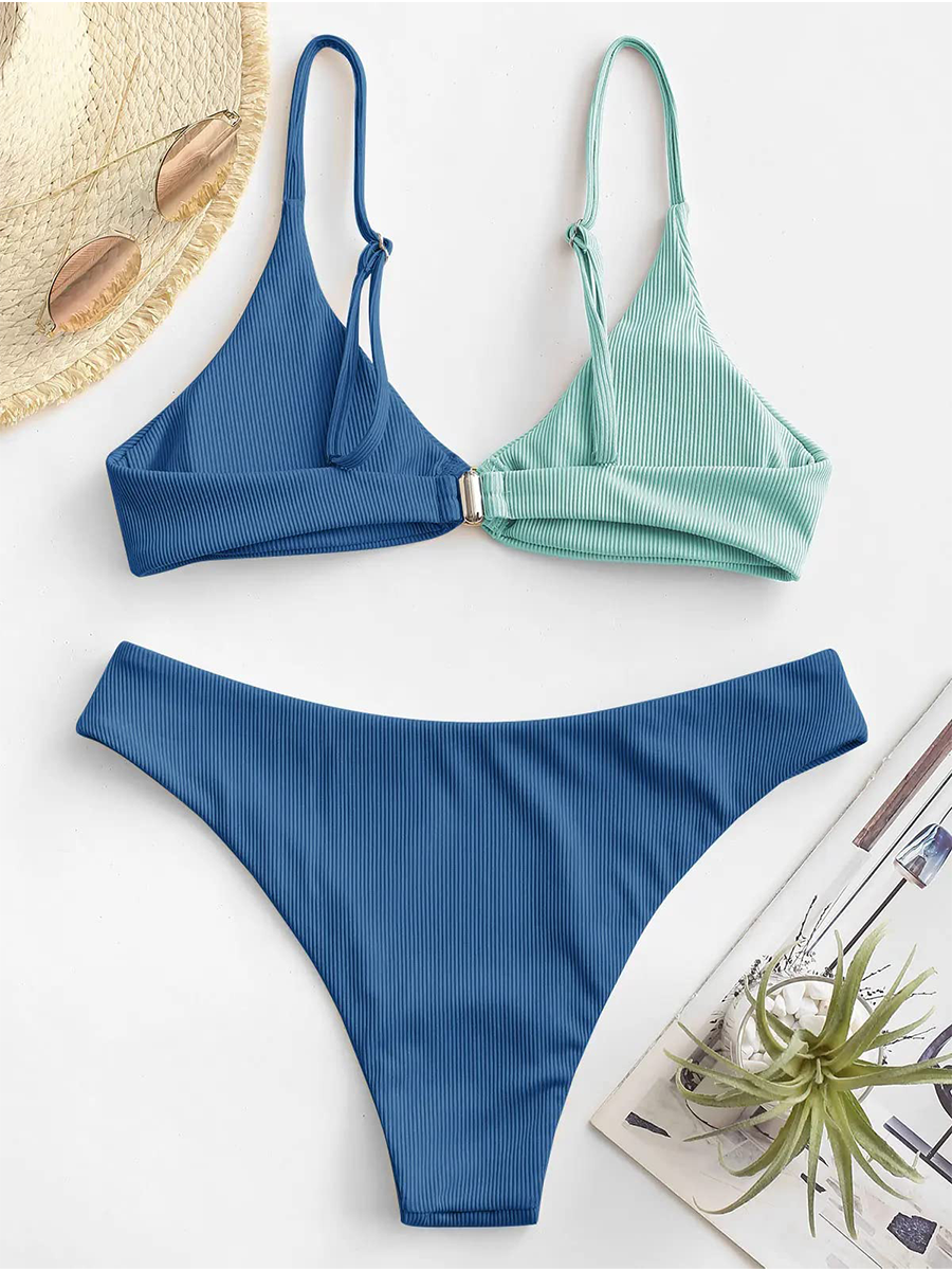 O-Ring Halter Bikini Two Piece Set