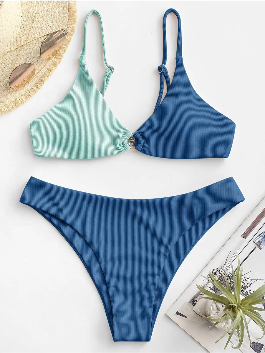 O-Ring Halter Bikini Two Piece Set