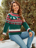Christmas Snowflake Truck Pattern Pullover