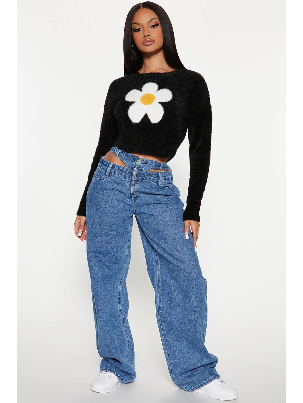 Fluffy Printed Long Sleeve